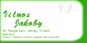 vilmos jakoby business card